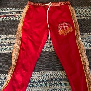 Red Snake Skin Joggers